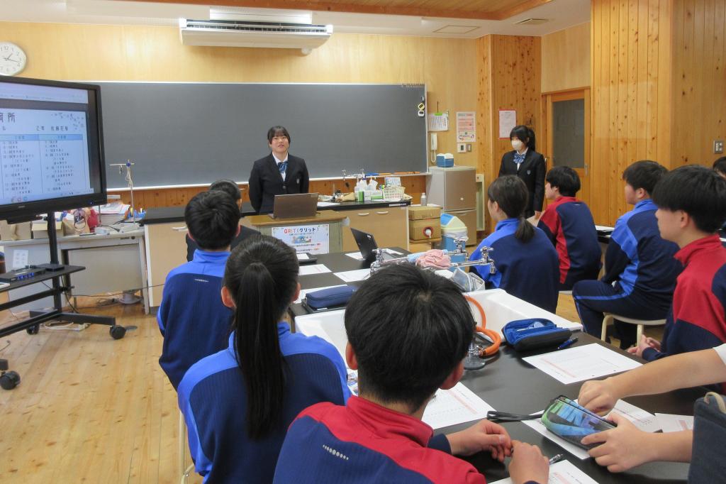 地域で学んだ３日間（職場体験学習発表会）